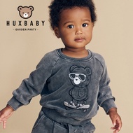 Australia Huxbaby Bear Organic Cotton Black University t Children's Clothing Long-Sleeved Top t-Shir