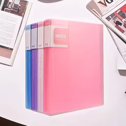 Makeasy A5 Presentation Book Display Book 30 Pockets Project Folder Fancy ColorBinder With Plastic S