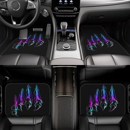 (() 4PC car floor mats, Simple Fashionable Printing Elements, persiancar mats Suitable for Cars/SUV/