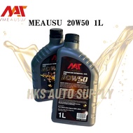 (100% ORIGINAL) MEAUSU ENGINE Oil FULLY SYNTHETIC 5W40 10W40 20W50 SEMI SYNTHETIC PREMIUM MINERAL 1L Minyak Hitam