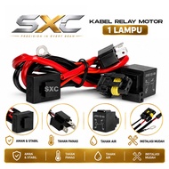 MERAH BILED RELAY CABLE AND HID RELAY MOTOR | H4 MOTORCYCLE HID CABLE SET RED CABLE | H4 H6 HID CABL