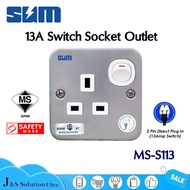 SUM S113 1G Metal Clad 13A Switch Socket