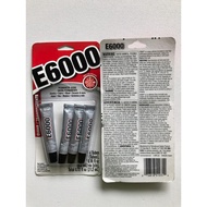 E6000 clear permanent bond (Original made in USA) 4 tubes of 5.3ml. Total 21.2ml