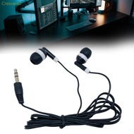 Crescent2 3 5mm Earbud Headphones Cord in-Ear Earphone Removable Earphone for PC Smartphones MP3 MP4