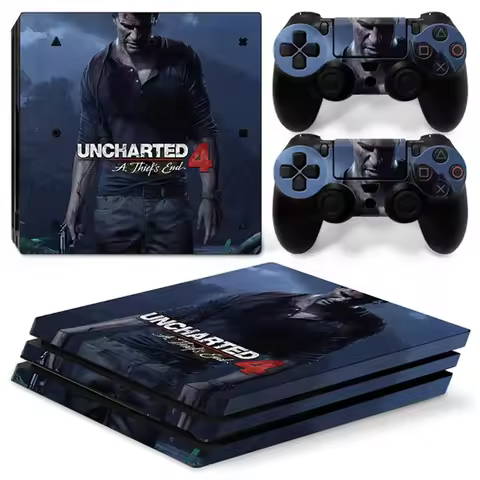 Uncharted 4 game accessories GAME PS4 PRO Skin Sticker Decal Cover for ps4 Pro Console and 2 Control