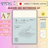 MIDORI MD Notebook Light A7 Grid Lined Blank Dot Grid Journal From Japan