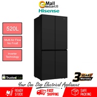 Hisense 4 Door Fridge Inverter Refrigerator 520L RQ568N4AWU White / RQ568N4ABU Black | Peti Sejuk