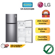 4 STAR LG Refrigerator 2 Door Inverter 202L Fridge Peti Sejuk Peti Ais 2 Pintu Inverter Murah 冰箱 GN-B202SQBB