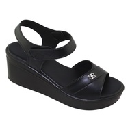 [Hoàn Xu] GIÀY SANDAL QUAI HẬU NỮ BITAS ĐẾ XUỒNG CAO 6CM QUAI DÁN SYN.295 (ĐEN) - BITAS