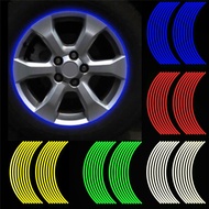 16Pcs StripsMotorcycle Car Rim Stripe Wheel Decal Tape Sticker Lots Reflective