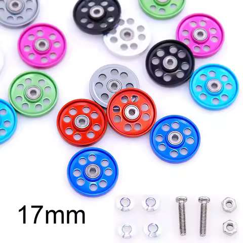2pcs Aluminum Alloy 17mm Roller 8 Holes/Five Star Lightweight Bearing Roller 95563 Tamiya Mini 4WD S