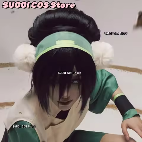 SUGOI COS+Blind Bandit Toph Beifong Cosplay Wig Anime Movie Customized Style Hair Master Powerful Ha