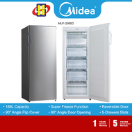Midea Freezer (188L) Standing Freezer Eco-R600a Super Freeze Function Upright Freezer MUF-208SD