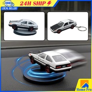 AE86 Drift Rotating Car Ornaments Auto Dashboard Turning AE86 Racing Model Keychain Car Interior
