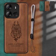 Leather Case For Tecno Spark Go 2023 Tecno Pop 7 Pro Tecno Pop 7 Tecno BF7 with Adjustable Phone Rop