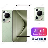 Huawei Pura 70 Ultra Tempered Glass Film for Huawei Pura 70 Pro Nova 11i 12i 11 12 SE Ultra Lite P60 P50 P40 P30 Pro 4G 5G 2 in 1 Full Cover Camera Lens Glass Screen Protector Film