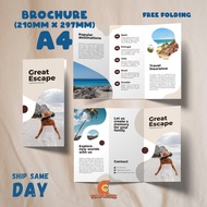 A4/A5 Size Brochure Printing / Pamphlet Printing / Half fold/ Tri-fold/ Z-fold [FREE FOLDING]