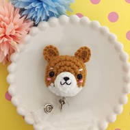 "啾啾手作小舖" (柴犬)伸縮拉環。證件夾。識別證