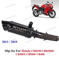 For CBR500r CB500X CBR500 CB500F CB400 2013-2019 Motorcycle Exhaust Stainless Steel Slip On Exhaust 