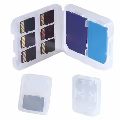Waterproof SD Card Case Holder Hard Case Storage Box Clear Plastic Memory Card Case for SD/SDHC/SDXC