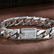 Rantai tangan huruf versi Korea wanita berfesyen hadiah s925 gelang perak pasangan punk Tang rumput 