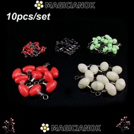 MAGICIANOK 10pcs/bag Slider Beads  Line Rigs Fast Link Durable Zig Pulley Clip