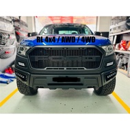 Ford ranger t7 T8 to mini raptor V1 bodykit body kit front bumper grill grille led fog lamp light DR