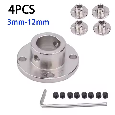 4pcs Flange Coupling Motor Guide Shaft Coupler Motor Connector Power Tools Accessories Plug 6mm 8mm 