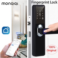 9in1 Smart Door Lock Anti-Theft Fingerprint Digital Password Lock Electronic Lock APP Unlock APP