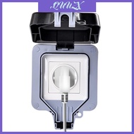 QUU External Outdoor IP66 1 Slot Wall Socket Dustproof Surface-Mounted Protective