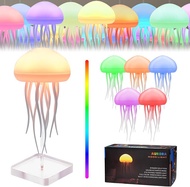 Medusa Lamp Jellyfish Night Light Rechargeable LED RGB Ambiance Bedside Lamp for Kids Sound Activate