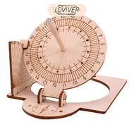 [LOVIVER] Equatorial Sundial Clock DIY Wooden Building Kit for Adults And Children