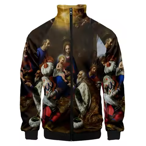 Jesus Love Every Christian 3D Printing Jacket Spring Fashion Jesus Pattern Men's Women's Long Sleeve