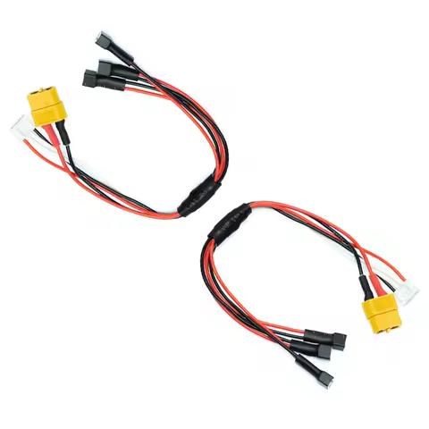 1/2Pcs XT60 Charge lead Cable Wire 22awg 15cm 3S XH Male to JST-PH 2.0 Connector Plug for 3x 1S Lipo