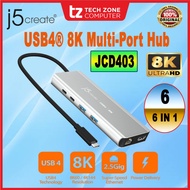 j5create JCD403 USB4 8K Multi Port Hub Supports Up to 4K 60Hz on 8K HDMI Display