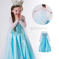 Princess Dress for Baby Girl Frozen Costume Elsa Cosplay Children Makeup Fantasy Costume Kids Birthday Party Prom Dress