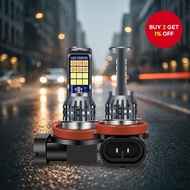 2Pcs 24LED Dual Color Car Fog Lights H3 H4 H7 H11 H8 LED Bulbs 9006 H16 P13W Super Bright  2Pcs 24LE
