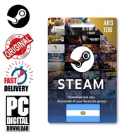 [AR] Steam Argentina Wallet Gift Card ARS Digital Code 100 ARS~1000 ARS US instant code 1USD 3/5/10/