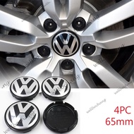 4PC 65mm Wheel Center Hub Caps for Volkswagen VW Golf Passat B6 Jetta Mk5 Wheel Rim Center Logo Car Styling