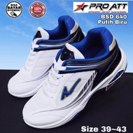 Sepatu Badminton Pria Dewasa Kekinian PRO ATT BSD 640 Sport Tali Putih Biru Size 39 sd 43 Berkualita