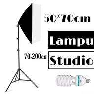 SW_Studio 50x70cm Softbox Lighting Umbrella E27 Socket Light Lamp 3200K 5500K Studio Lighting Set