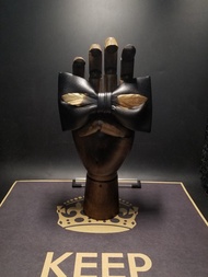 黑色皮革金色羽毛領結英倫風婚禮蝴蝶結