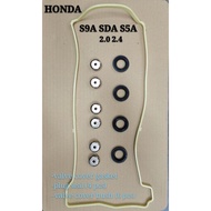 **SILICONE/OEM**HONDA S9A SDA 2.0 2.4 K20A K24A VALVE COVER GASKET (4 PCS )& PLUG SEAL (4PCS) & VALV
