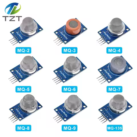 9 PCS/1 Lot Gas Detection Sensors Module MQ-2 MQ-3 MQ-4 MQ-5 MQ-6 MQ-7 MQ-8 MQ-9 MQ-135 Sensor Modul