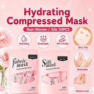 Topeng Muka Compressed Mask 50PCS Ultra Thin Hydrating Fabric Face Mask Disposable Facial Skincare