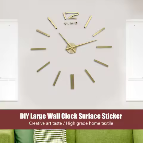 3D Clock Sticker Wall Clock Sticker 3D Mirror Luxury Modern DIY Large Wall Clock Sticker Room Art Ho