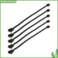 ✿ keepdreaming ✿  12in 5PCS 4 Pin Connector Case Fan Extension Power Connector Case Fan Extension Po