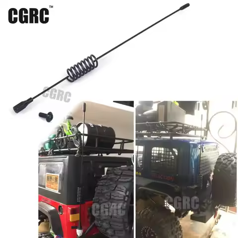 197mm RC Car Metal Decorative Antenna For 1/10 RC Crawler Traxxas TRX4 TRX6 Axial SCX10 RC4WD D90 D1