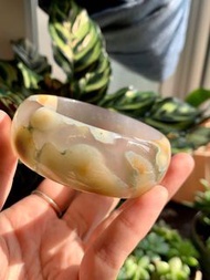 HIDDEN GEM g75 - 紫冰 黃綠 櫻花 瑪瑙 手鐲 手鴨 /37.7cm 手圍 *sf of pick up over $100