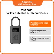 Xiaomi Portable Electric Air Compressor 2 150PSI wireless Air Pump for motorcycle bike Detecting tir